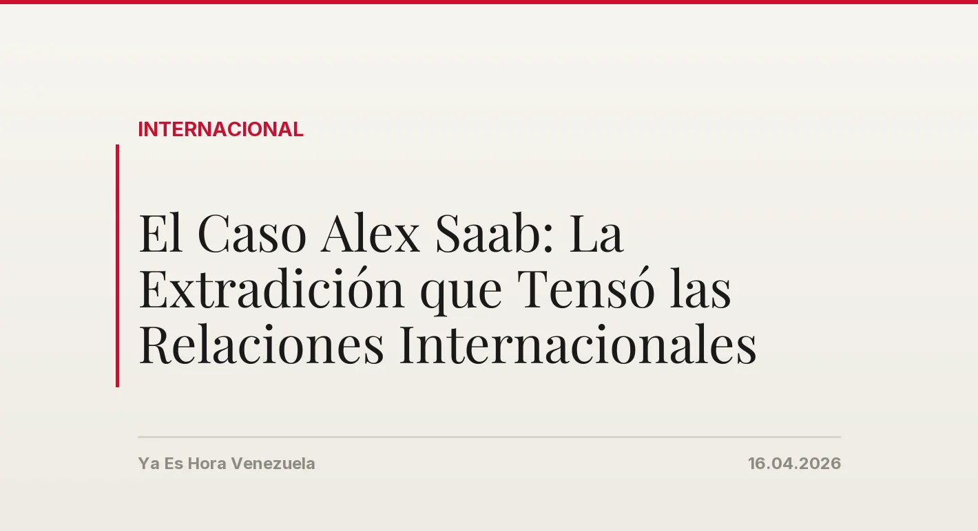 El Caso Alex Saab: La Extradición que Tensó las Relaciones Internacionales