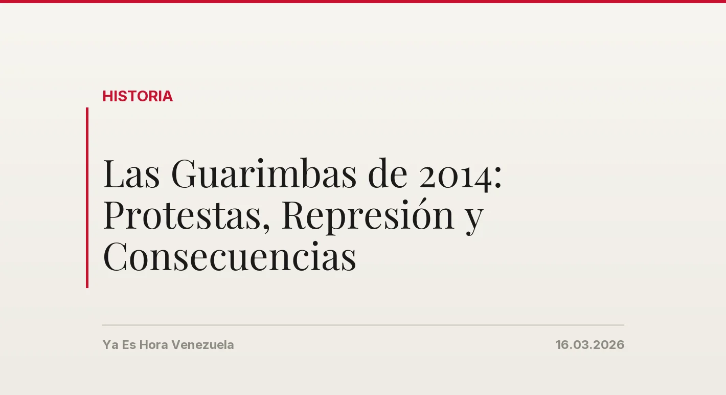 Las Guarimbas de 2014: Protestas, Represión y Consecuencias