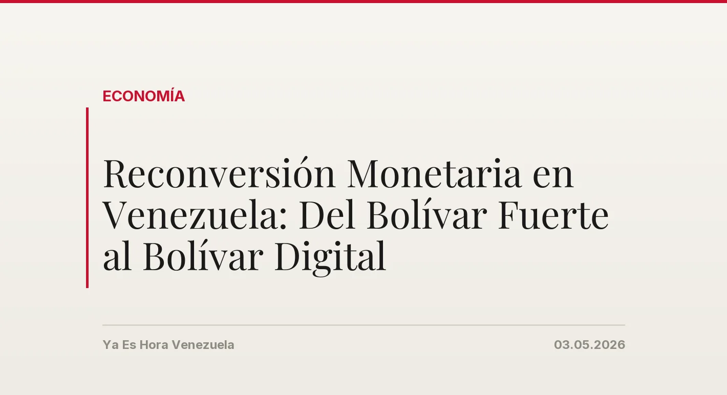 Reconversión Monetaria en Venezuela: Del Bolívar Fuerte al Bolívar Digital